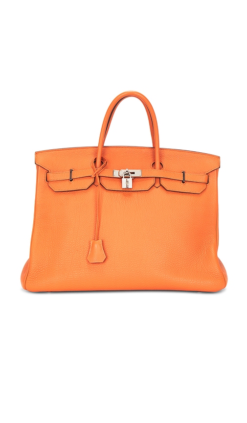 Fwrd Renew Hermes Togo Birkin 40 Handbag In Orange