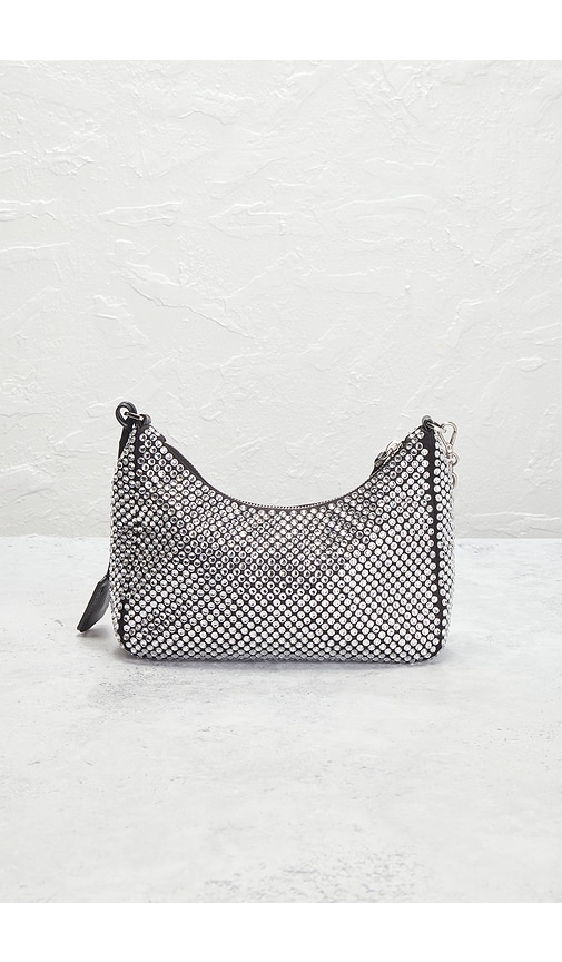  Fwrd Renew Umhängetasche Prada In Metallic Silver. 