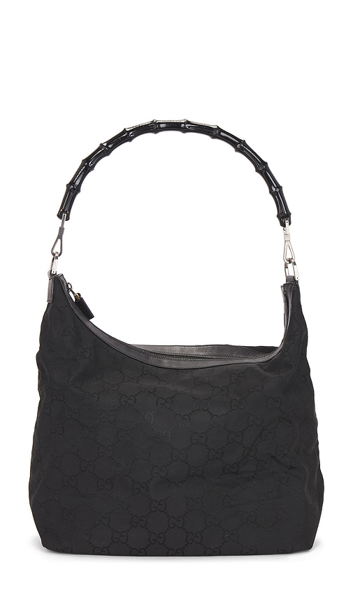 FWRD Renew Gucci Bamboo Hobo Bag in Black