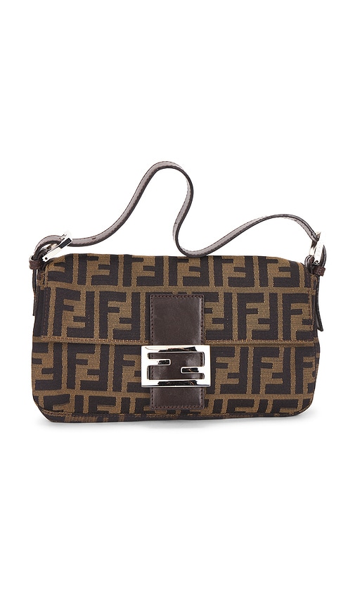 FWRD Renew Fendi Zucca Baguette Shoulder Bag