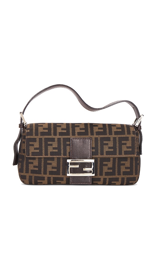 FWRD Renew Fendi Zucca Baguette Shoulder Bag