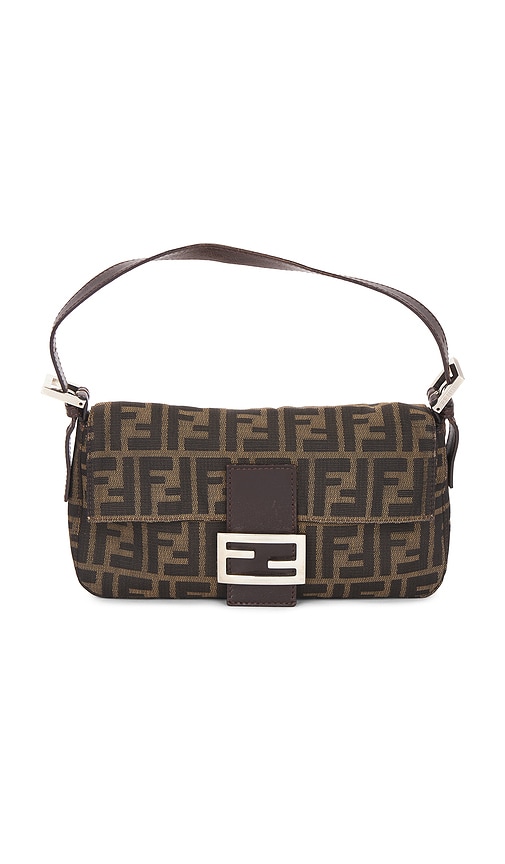 FWRD Renew Fendi Zucca Baguette Shoulder Bag