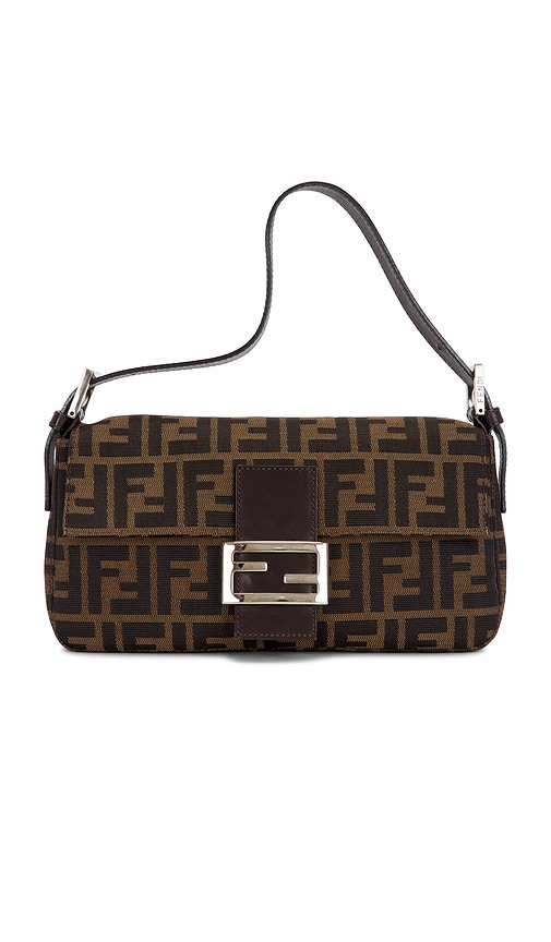 FWRD Renew Fendi Zucca Baguette Shoulder Bag
