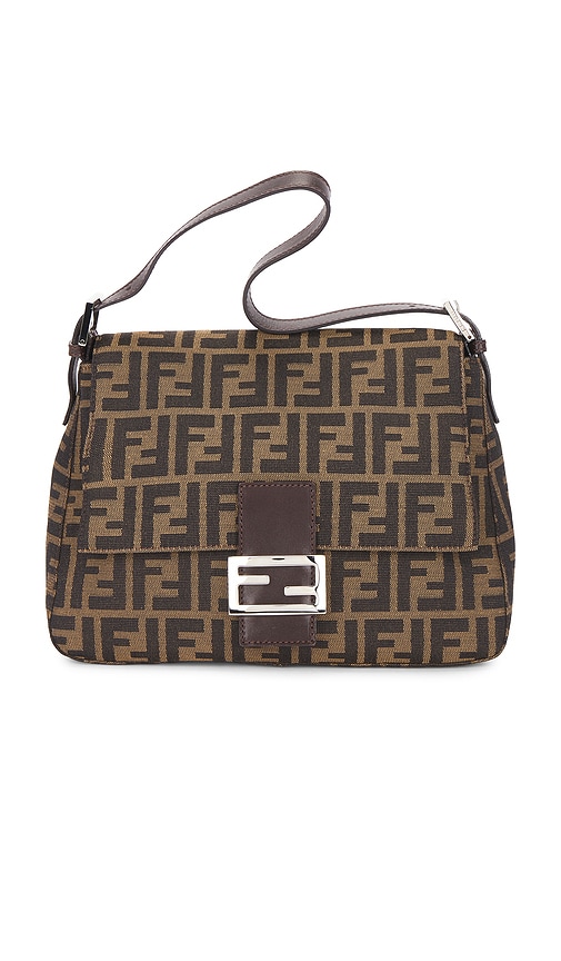 FWRD Renew Fendi Zucca Mama Forever Baguette Shoulder Bag