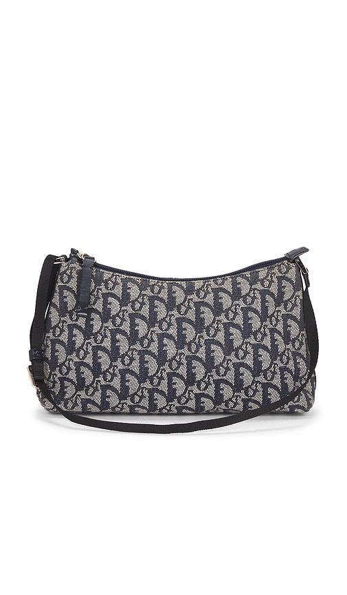 FWRD Renew Dior Trotter Pochette Shoulder Bag in Blue