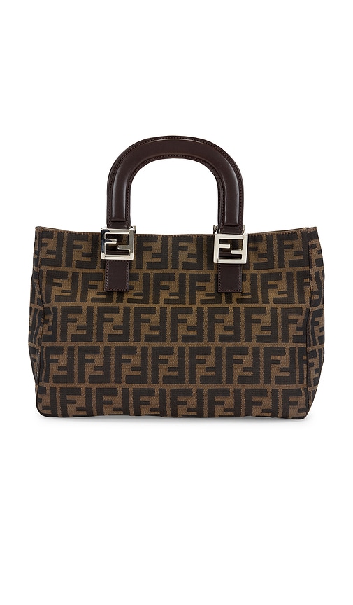 FWRD Renew Fendi Zucca Handbag in Brown