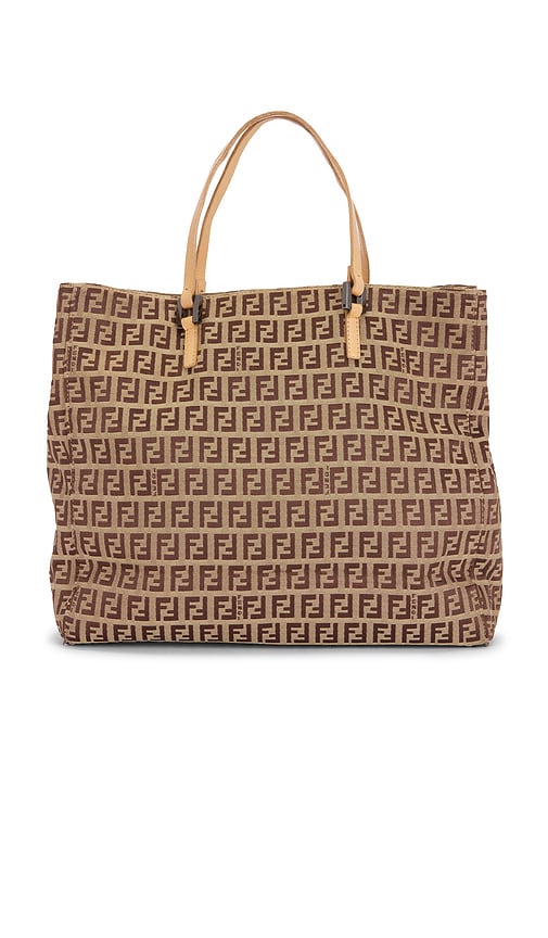 FWRD Renew Fendi Zucchino Tote Bag in Neutral