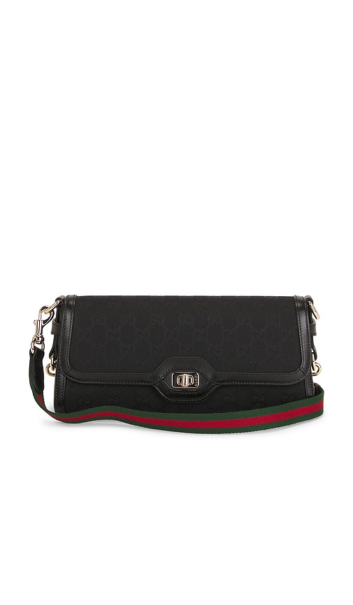 FWRD Renew Gucci Luce Shoulder Bag in Black