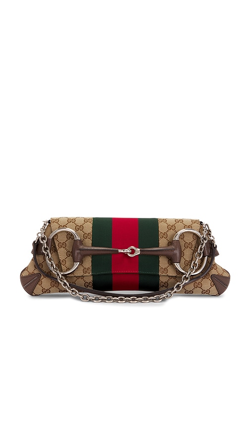 FWRD Renew Gucci Horsebit Clutch in Beige