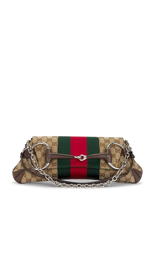 FWRD Renew Gucci Horsebit Clutch in Brown