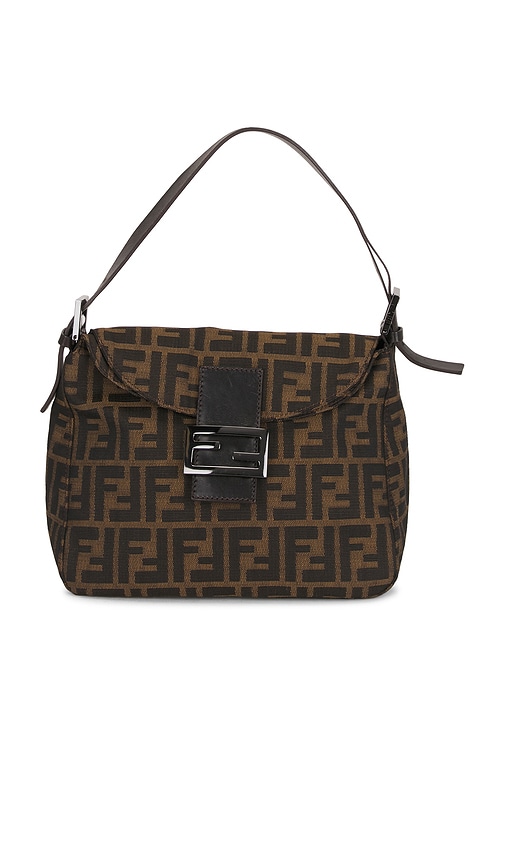 FWRD Renew Fendi Zucca Hobo Bag in Brown