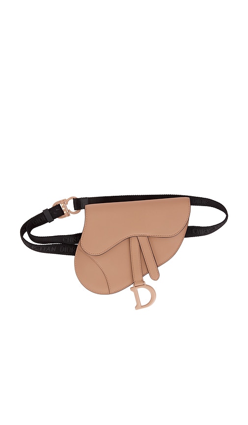 FWRD Renew Dior Saddle Belt Bag in Pink