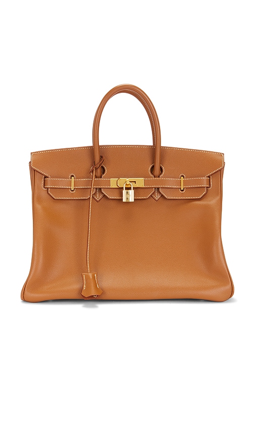 FWRD Renew Hermes Courchevel Birkin 35 Handbag in Metallic Gold
