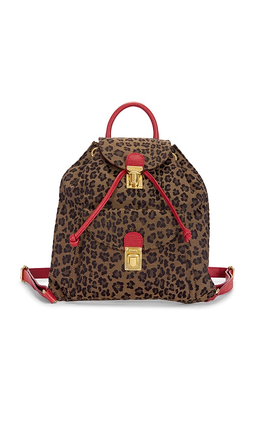 FWRD Renew Fendi Leopard Backpack in Brown