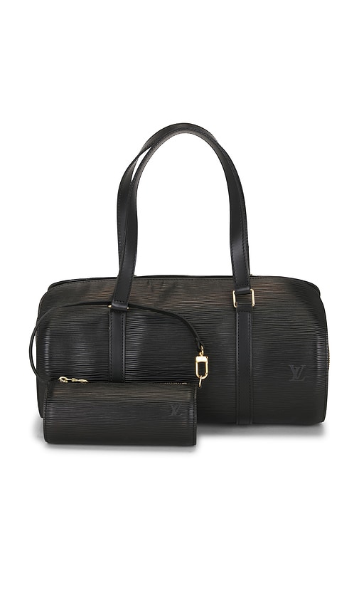 FWRD Renew Louis Vuitton Epi Soufflot Handbag & Mini Set in Black.