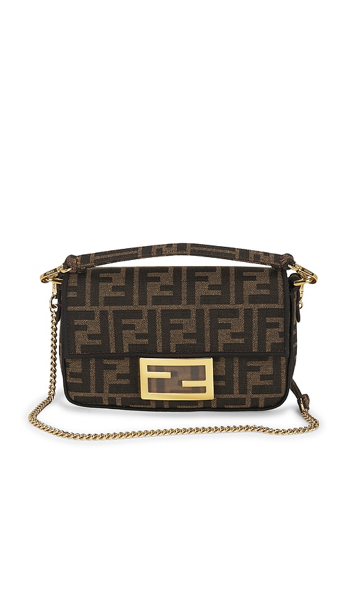 FWRD Renew Fendi Mini FF 1974 Baguette Shoulder Bag