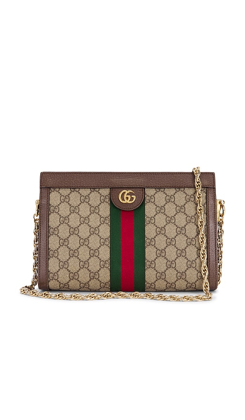 FWRD Renew Gucci Ophidia Shoulder Bag in Brown