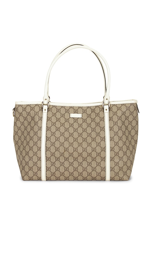 FWRD Renew Gucci Joy Tote Bag in Brown