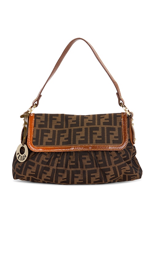 Fwrd Renew Fendi Zucca Chef Shoulder Bag In Brown