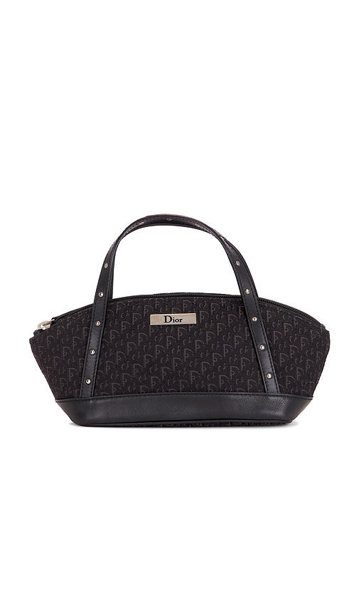 FWRD Renew Dior Trotter Mini Street Chic Handbag in Black.