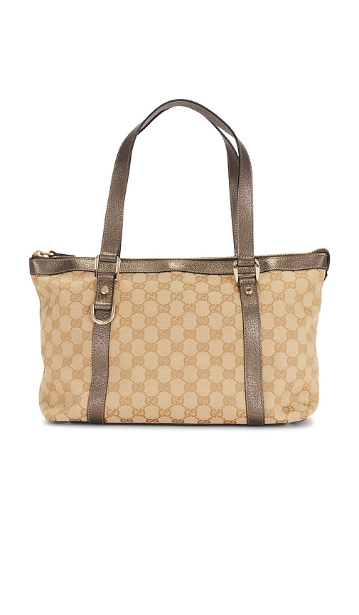 Fwrd Renew Gucci Abbey Tote Bag In Brown