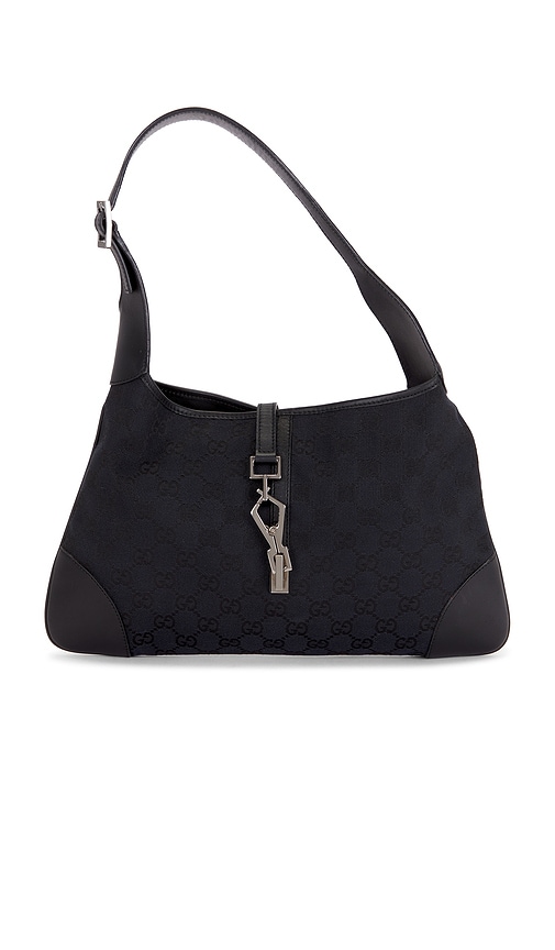 Fwrd Renew Gucci Jackie Hobo Bag In Black