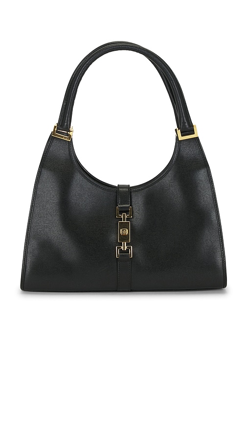 Fwrd Renew Gucci Bardot Shoulder Bag In Black