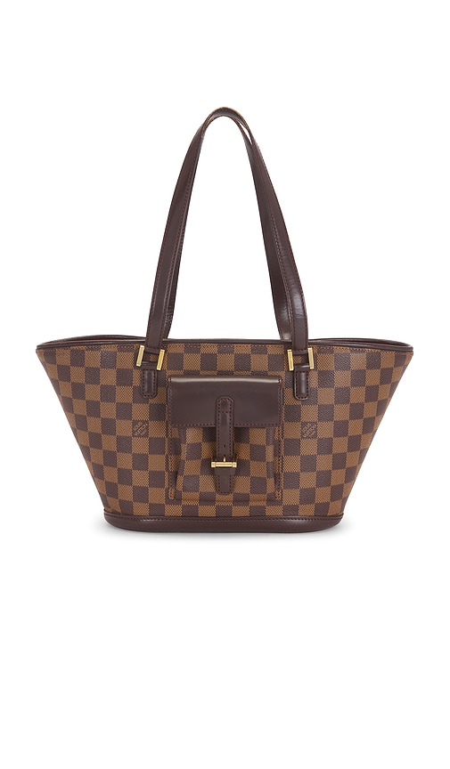 FWRD Renew Louis Vuitton Damier Ebene Manosque PM Tote Bag in Brown.