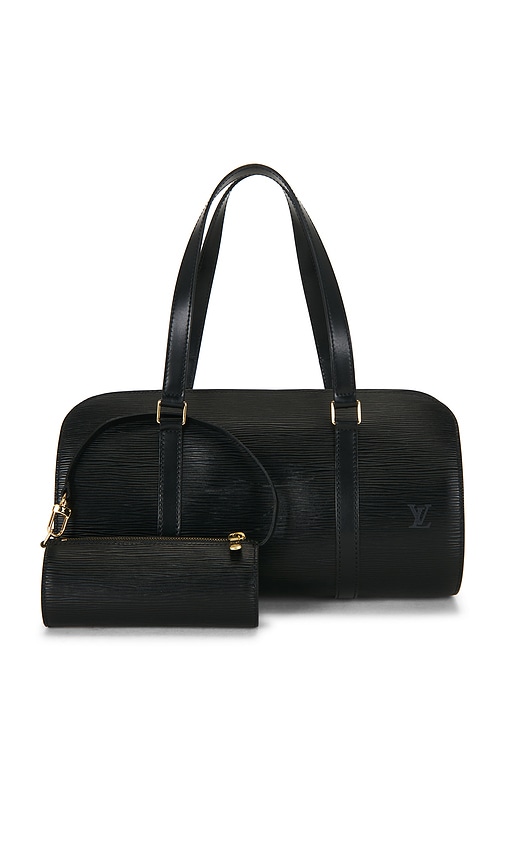 FWRD Renew Louis Vuitton Epi Soufflot Handbag in Black.