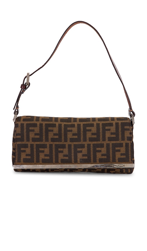 Fwrd Renew Fendi Zucca Shoulder Bag In Brown