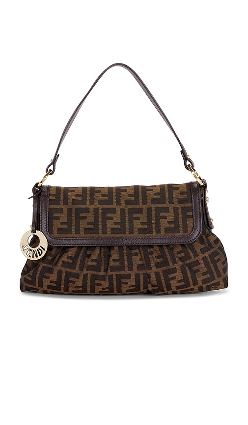 Fwrd Renew Fendi Zucca Chef Shoulder Bag In Brown