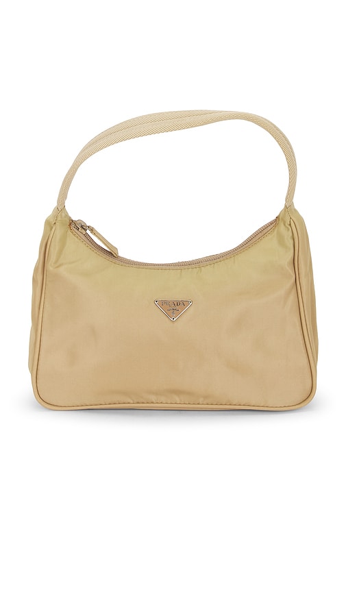 Fwrd Renew Prada Tessuto Sport Hobo Bag In Beige