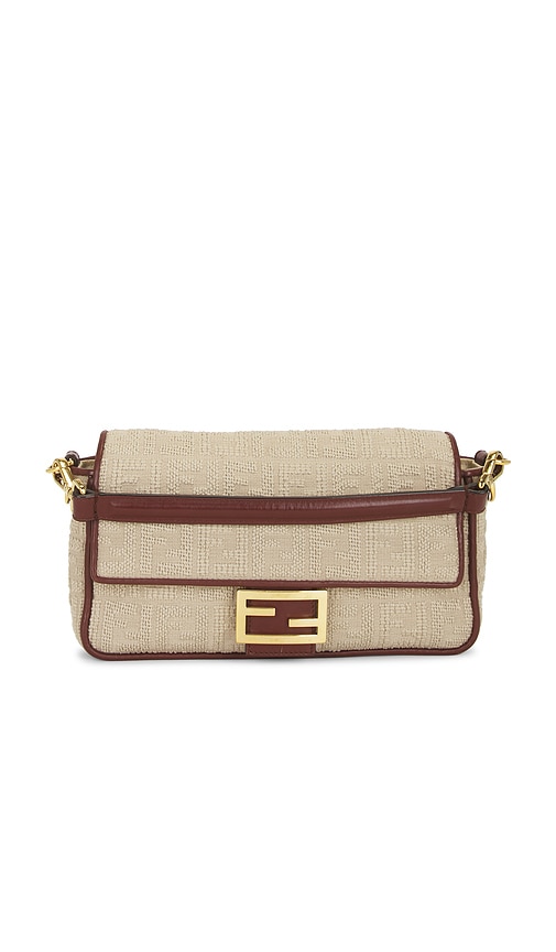 Fwrd Renew Fendi Zucca Baguette Shoulder Bag In Neutral