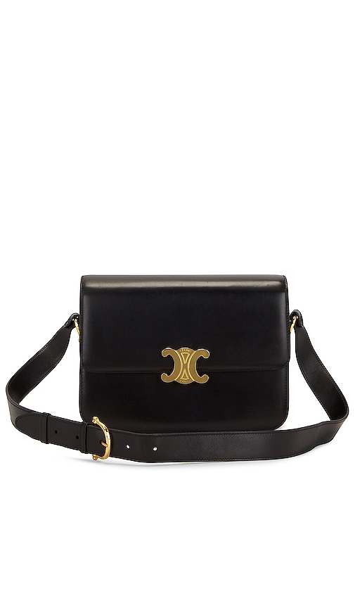 Celine Triomphe Macadam Monogram Logo Flap Vintage Shoulder Sling Bag