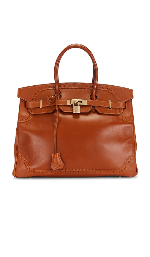 FWRD Renew Hermes Tadelakt Ghillies Birkin 35 Handbag in Brown.