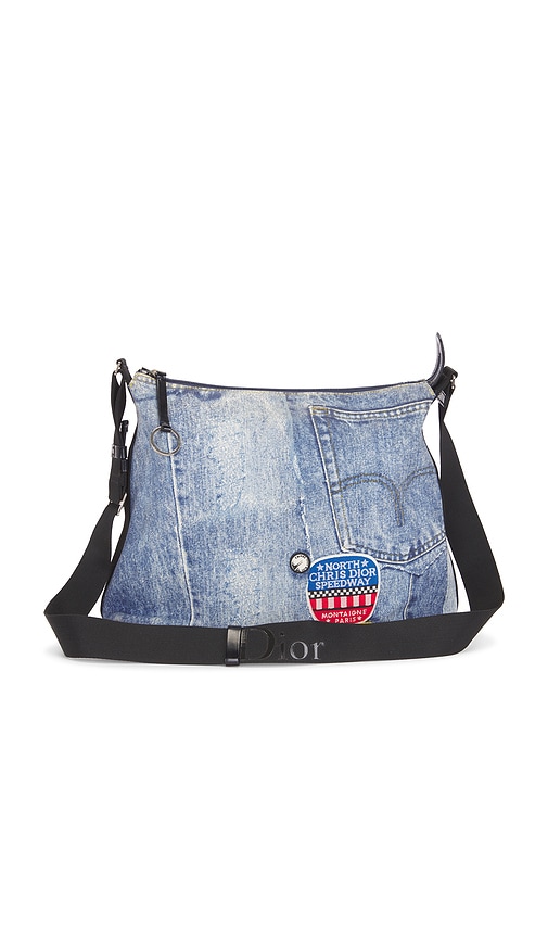 Fwrd Renew Dior Speedway Shoulder Bag In Blue