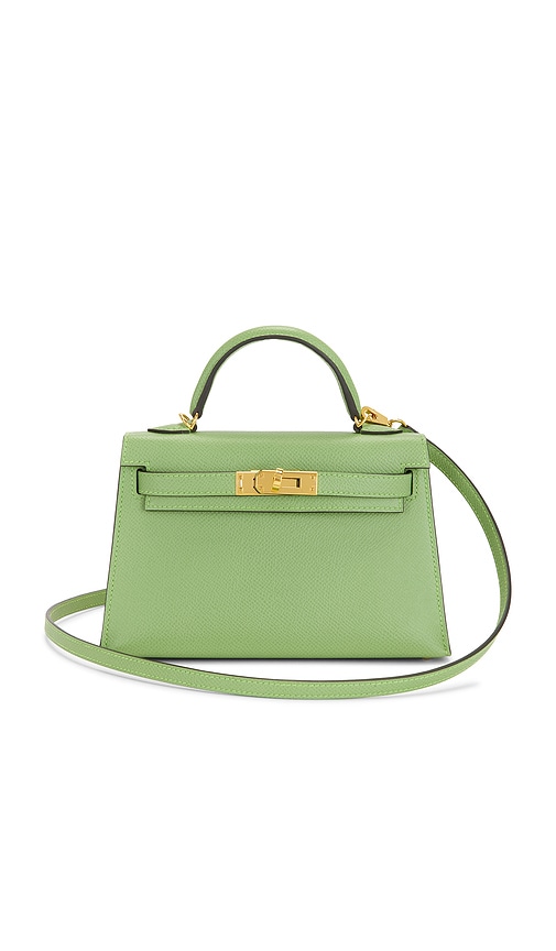 Fwrd Renew Hermes Epsom Kelly 20 Handbag In Vert Criquet