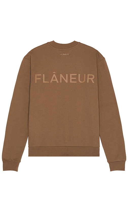 Shop Flâneur Tonal Logo Sweater In 棕色