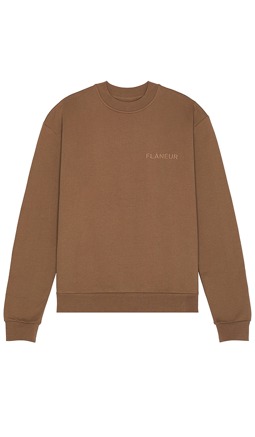Shop Flâneur Tonal Logo Sweater In 棕色