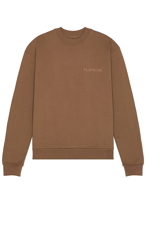 Shop Flâneur Tonal Logo Sweater In 棕色