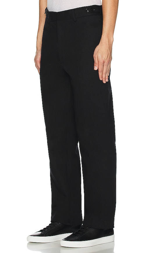Shop Flâneur Tailored Canvas Trousers In Black