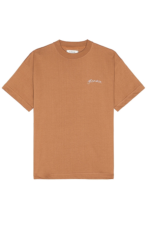 Flâneur Signature T-shirt In Brown