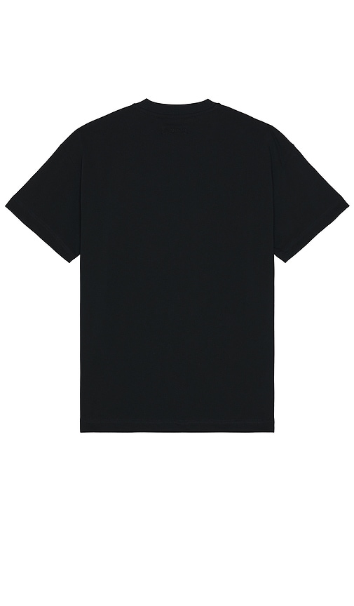 Shop Flâneur Printed Logo T-shirt In 黑色