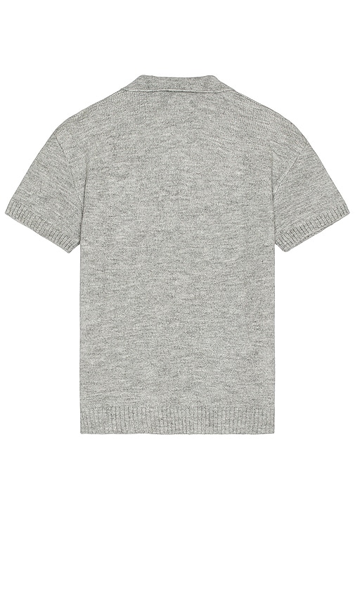 Shop Flâneur Signature Knit Polo In Light Grey