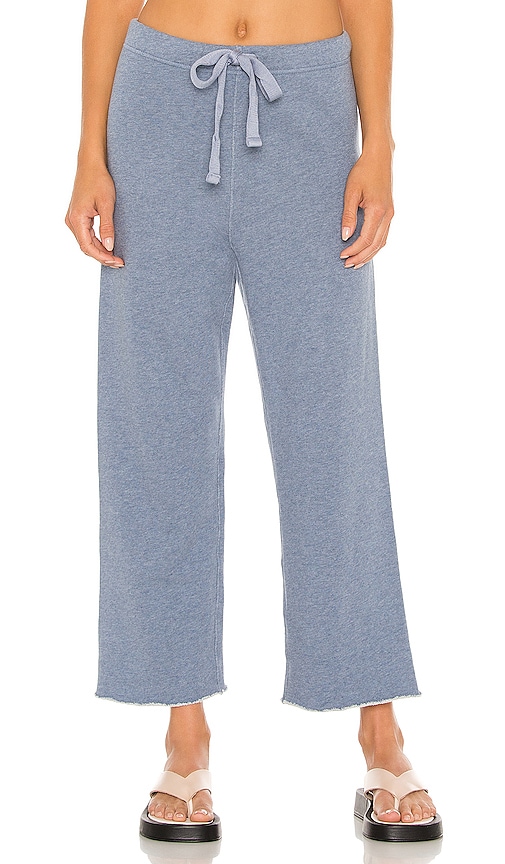 Frank & Eileen Wide Leg Sweatpant in Indigo Melange