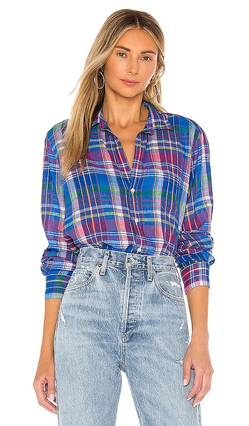 Shop Rails Brady Plaid Long-Sleeve Button-Down Top