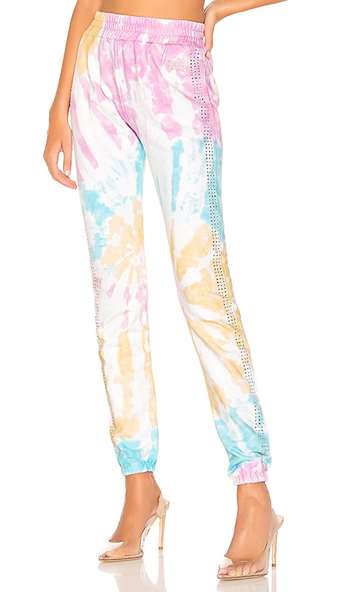 Kendall Crystals Stripe High Rise Sweatpant