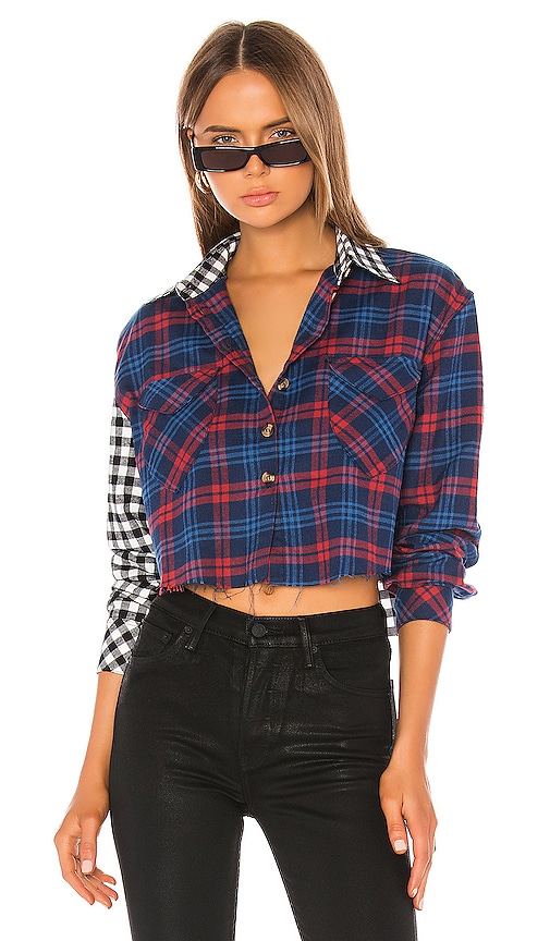 Chiara Cropped Flannel Shirt
