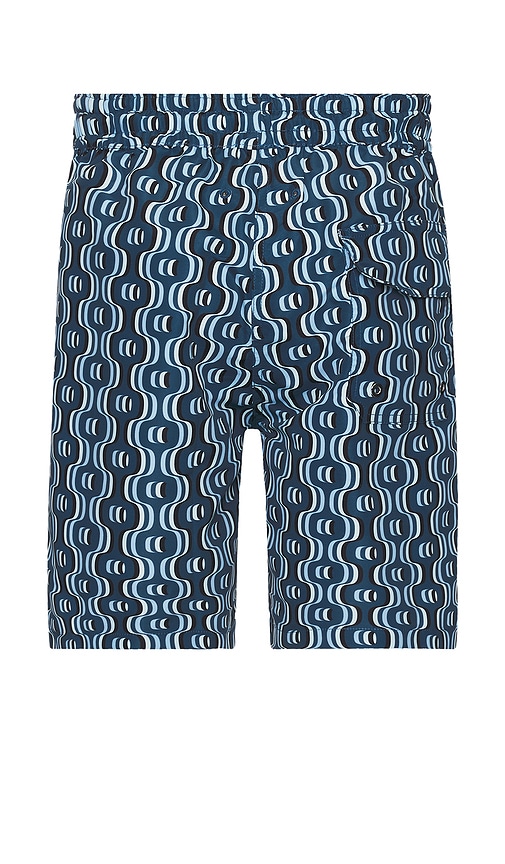 Shop Frescobol Carioca Board Ipanema Camada Print Swim Shorts In Blue