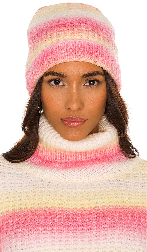 Click to view more detailed imagery on our partner's website For Love & Lemons Rosa Beanie In Pink